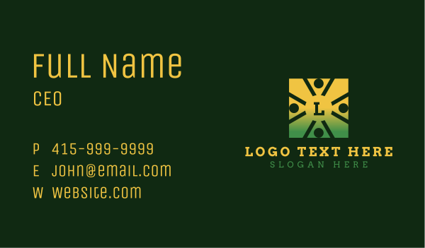 Humanitarian Society  Lettermark Business Card Design Image Preview