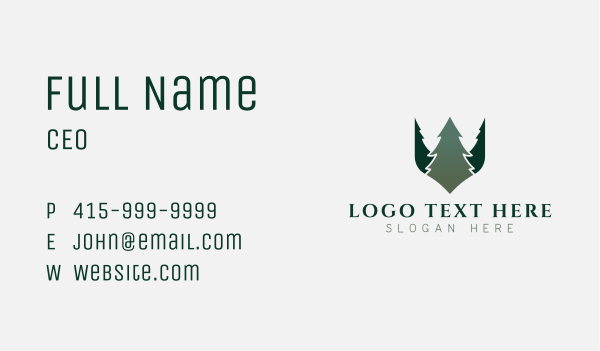 Nature Forest Tree  Business Card Design Image Preview