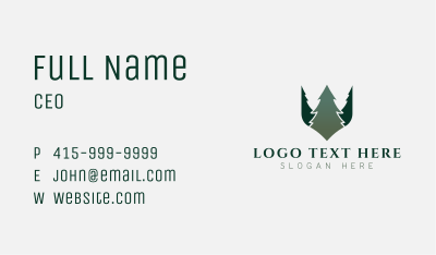 Nature Forest Tree  Business Card