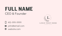 Elegant Leaf Lettermark Business Card Image Preview