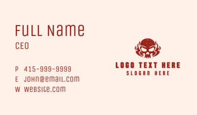 Fire Skull Flame Business Card Image Preview