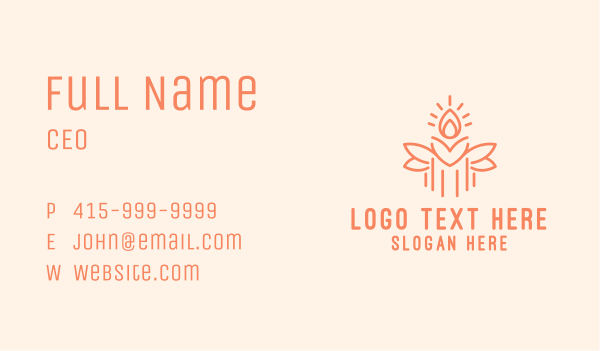 Organic Aroma Candle  Business Card Design Image Preview