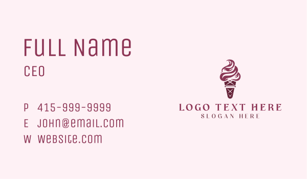 Sweet Ice Cream Dessert Business Card Design Image Preview