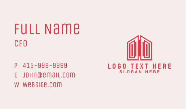 Construction Property House Business Card Design Image Preview