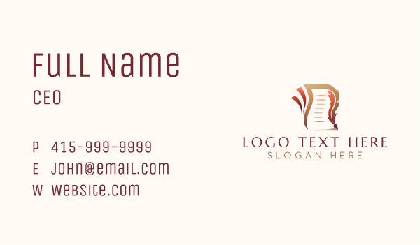 Legal Notary Quill Business Card Design Image Preview