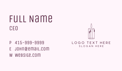 Handmade Scented Candle Business Card Image Preview