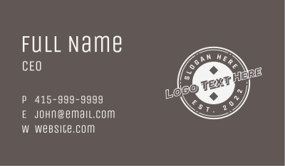 Gray Apparel Store Business Card