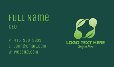 Natural Leaf Cross Business Card Image Preview