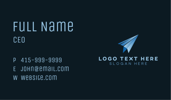 Courier Logistics Plane  Business Card Design Image Preview