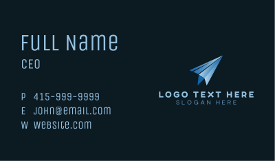 Courier Logistics Plane  Business Card Image Preview