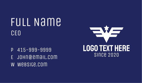 American Military Badge Business Card Design Image Preview