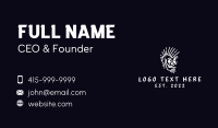 Punk Mohawk Skull Graffiti Business Card Design