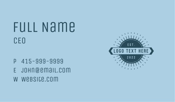 Generic Blue Business Emblem Business Card Design Image Preview