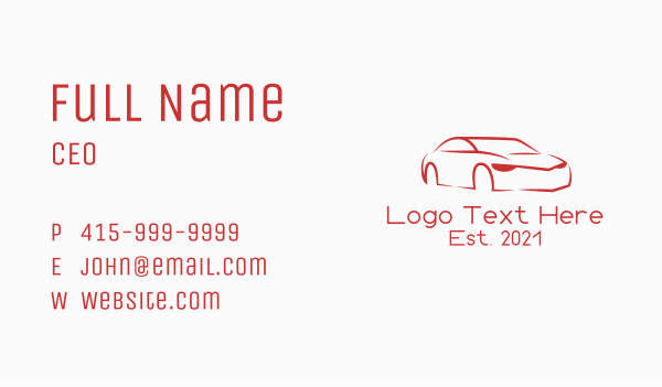 Red Luxury Car  Business Card Design Image Preview