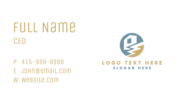 House Electricity Lightning  Business Card Design Image Preview