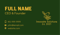 Gold Leaf Sparrow  Business Card Image Preview