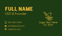 Gold Leaf Sparrow  Business Card Design