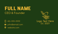 Gold Leaf Sparrow  Business Card Preview