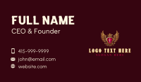 Luxury Wings Crown Business Card Design