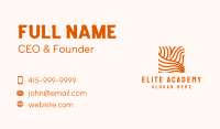 Orange Abstract Lines Business Card Design