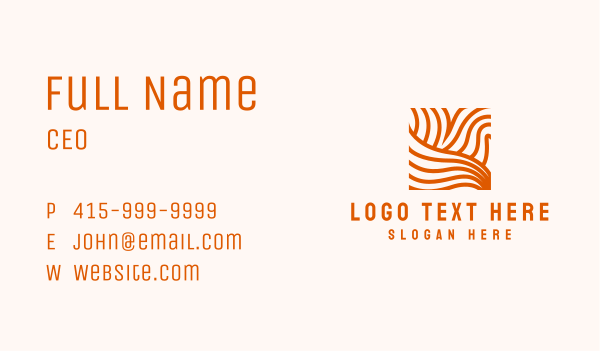 Orange Abstract Lines Business Card Design Image Preview