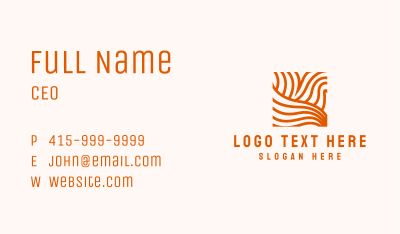 Orange Abstract Lines Business Card Image Preview