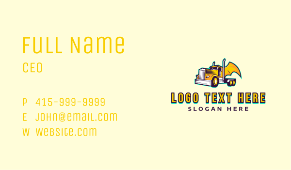 Truck Wings Vehicle Business Card Design Image Preview