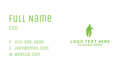 Green Abstract Bird Business Card Image Preview