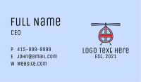 Rescue Red Helicopter  Business Card Image Preview
