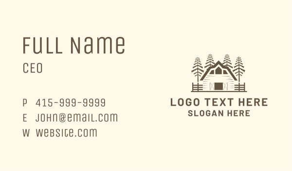 Rustic Old Barn Business Card Design Image Preview