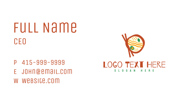 Traditional Ramen Cuisine Business Card Design Image Preview