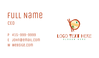 Traditional Ramen Cuisine Business Card Image Preview