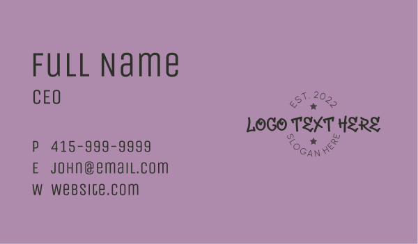 Cool Graffiti Wordmark Business Card Design Image Preview