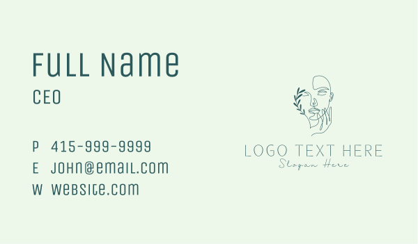 Beauty Eco Face Business Card Design Image Preview