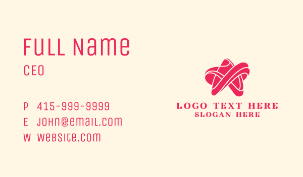 Abstract Pink Star Business Card Design Image Preview