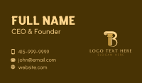 Letter B Gold Pillar Business Card Preview