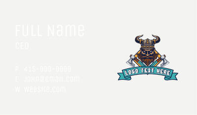 Viking Warrior Gaming Business Card Image Preview