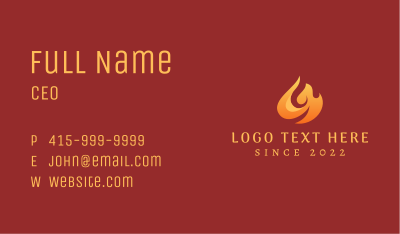 Blazing Hot Fire Business Card Image Preview