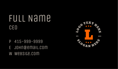 Retro Athletic Lettermark Business Card Image Preview