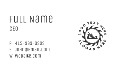 Woodwork Carpentry Emblem Business Card Image Preview