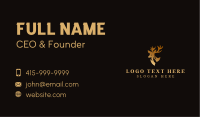 Golden Deer Antler Business Card Image Preview