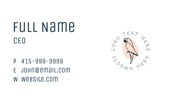 Parrot Bird Aviary Business Card Design Image Preview