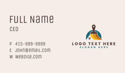 Paint Brush Roofing Business Card Image Preview