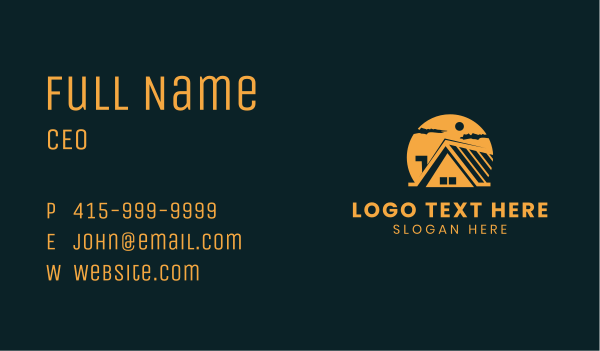 House Roof Maintenance Business Card Design Image Preview