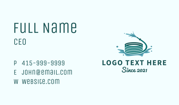 Clean Water Hose  Business Card Design