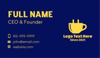 Yellow Cup Plug Business Card Image Preview
