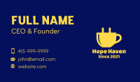 Yellow Cup Plug Business Card Image Preview
