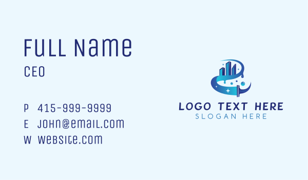 Building Sanitation Cleaning Business Card Design Image Preview