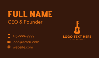 Orange Guitar Keyhole Business Card Preview