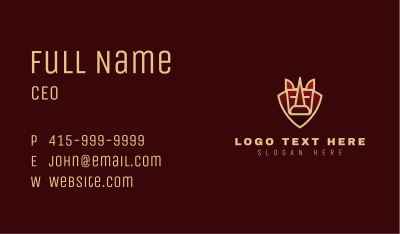 Professional Red Rhinoceros Business Card Image Preview